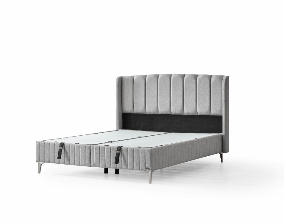Alegra Master - Baza & Başlık 2'li Set Gri - 160x200cm